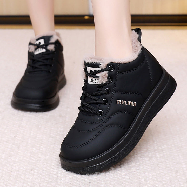 Damen Wärmende High-Top Sneakers mit kuscheligem Innenfutter und rutschfester Sohle Drune