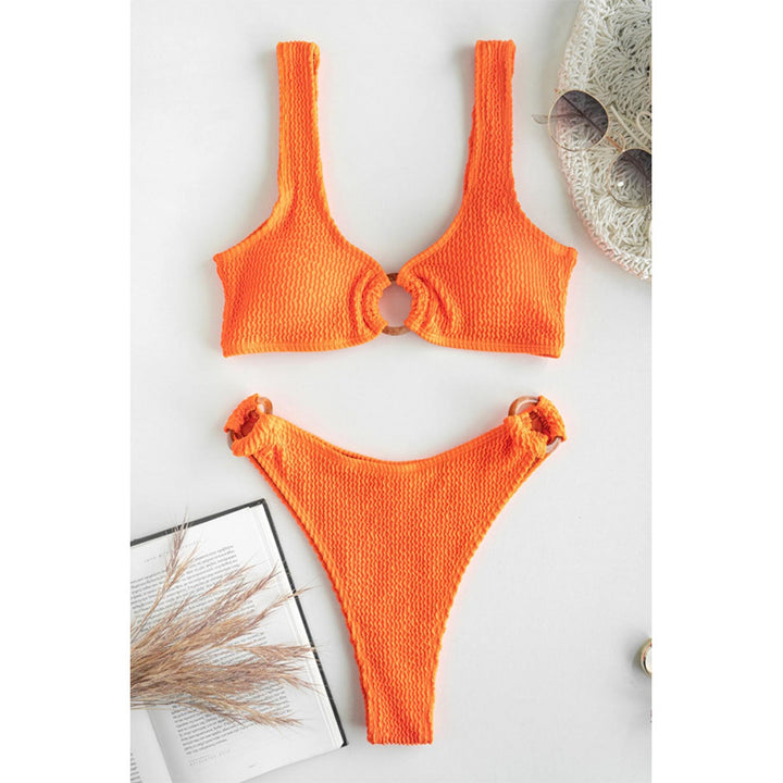 Damen Bikini mit ovalem Ringdetail und hohem Beinausschnitt Drune