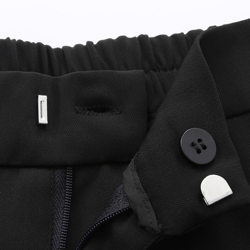 Damen Weit geschnittene Palazzo-Hose mit seitlichen Schlitzdetails Drune