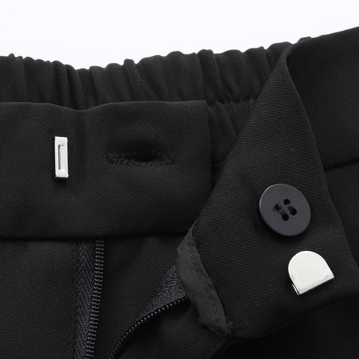 Damen Weit geschnittene Palazzo-Hose mit seitlichen Schlitzdetails Drune