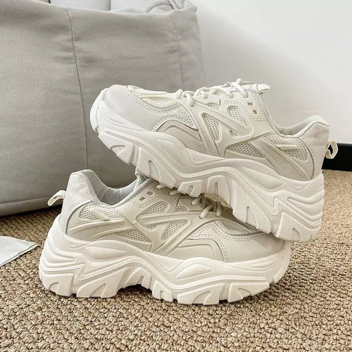 Damen Sportliche Chunky Sneaker mit atmungsaktiver Mesh-Oberfläche Drune