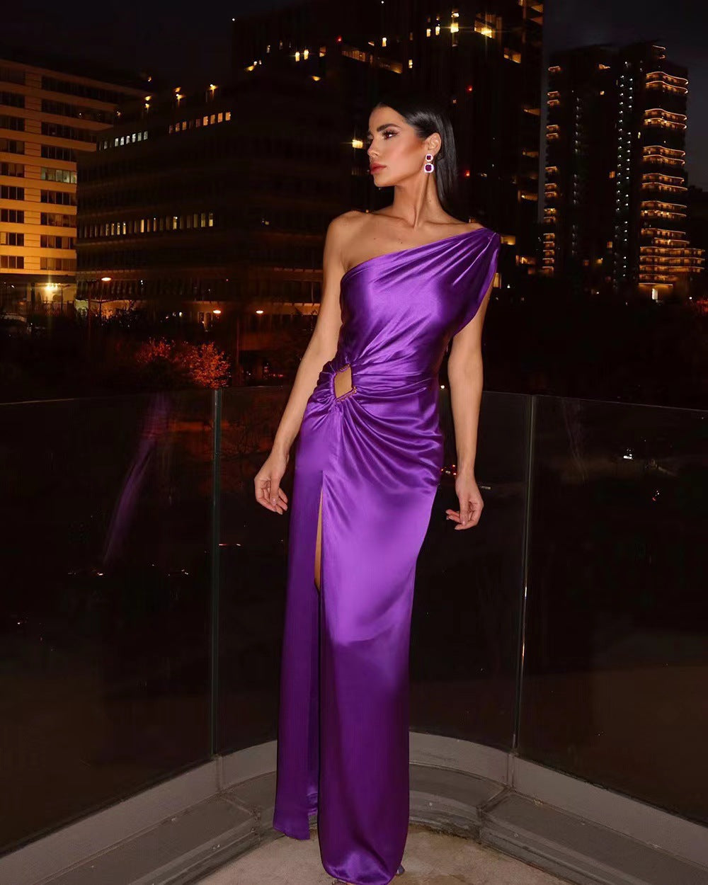 Drune | Asymmetrisches Schulter-Abendkleid