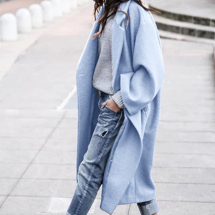 Damen Oversized Wollmantel mit klassischem Revers Drune