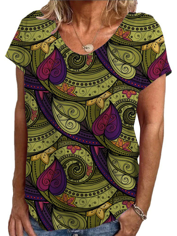 Damen T-Shirt mit einzigartigem Mandala-Design Drune