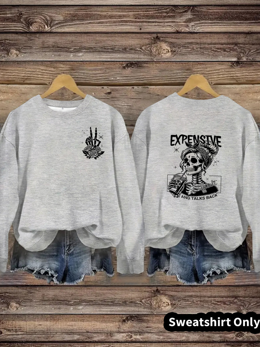 Damen Sweatshirt mit kreativem Motiv und lässigem Schnitt Drune