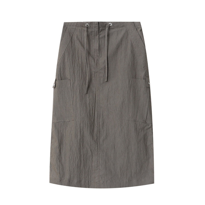 Damen Eleganter Maxirock mit praktischen Taschen Drune
