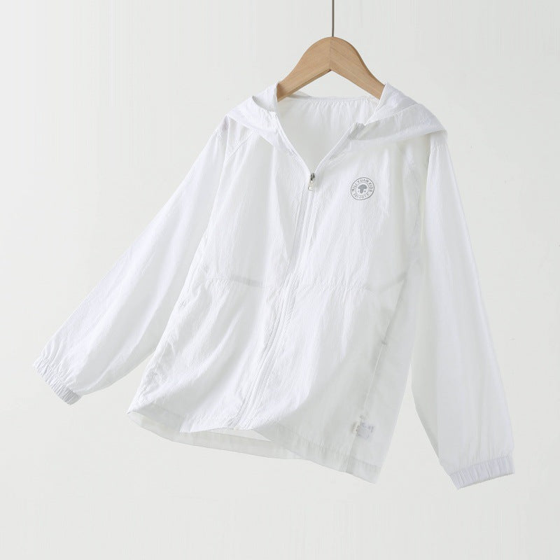 Unisex nan ultraleichte Kapuzen-Sommerjacke mit durchgehendem Reißverschluss und elastischen Bündchen  Drune