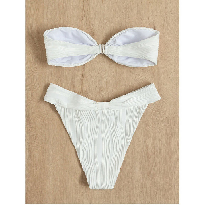 Damen Bandeau-Bikini mit raffiniertem Wickeldetail Drune