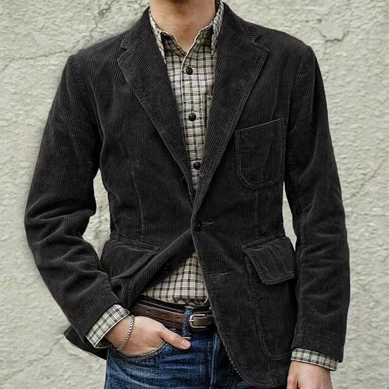 Herren Cordblazer mit eleganter Schnittführung und praktischen Taschen Drune
