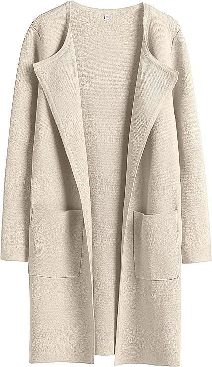 Damen Strickmantel mit lässigem Schnitt und praktischen Taschen Drune