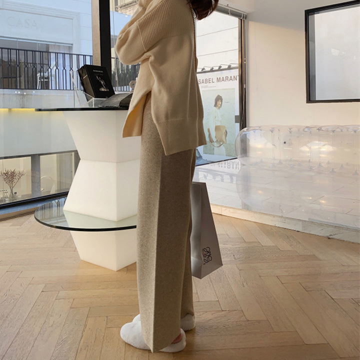 Damen Weite Palazzo-Hose aus weichem Material Drune