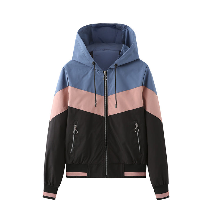 Damen vielseitige Sportjacke mit stylishem Farbblockdesign Drune
