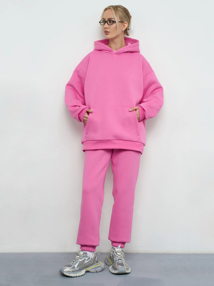 Damen oversized Hoodie und entspannte Sweatpants Drune