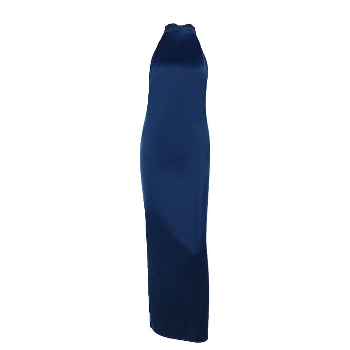 Damen elegantes Maxikleid mit tiefem V-Ausschnitt und raffiniertem Wickeldetail Drune