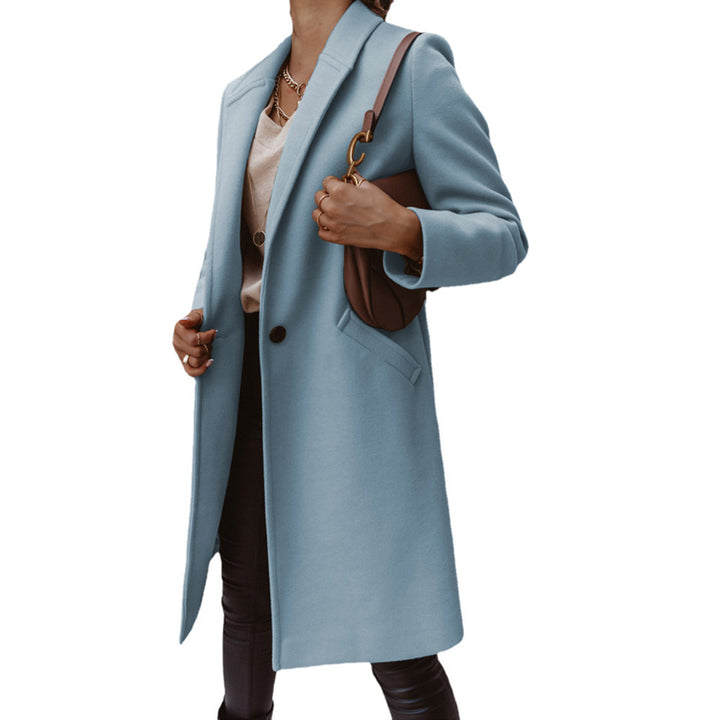 Damen eleganter Longblazer mit schmalem Schnitt und praktischen Taschen Drune