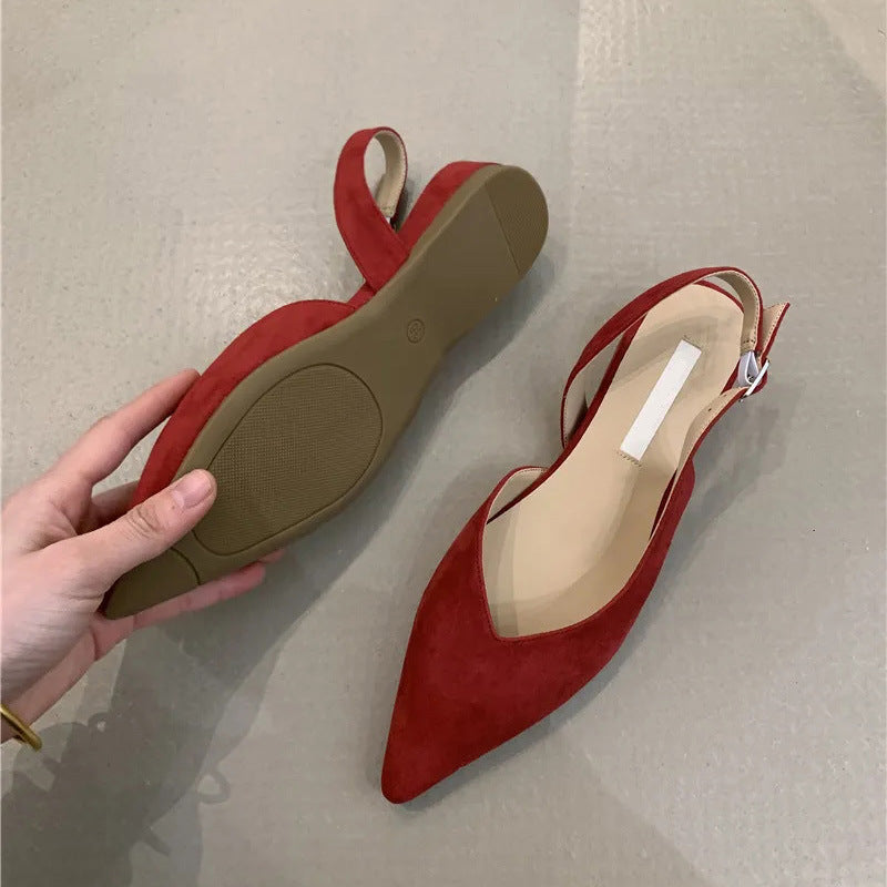 Damen Slingback Ballerinas mit elegantem V-Ausschnitt und komfortablem Fußbett Drune
