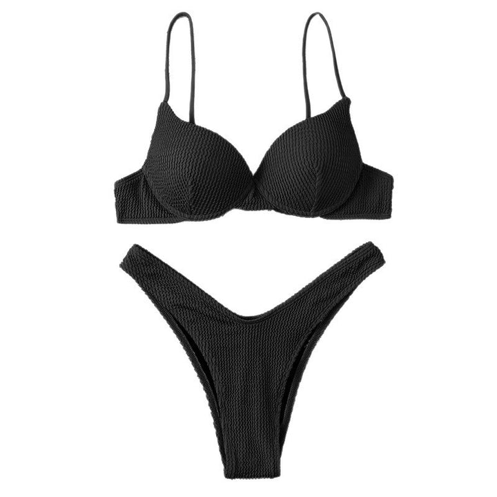 Damen Push-up Bikini-Set mit strukturiertem Stoff Drune