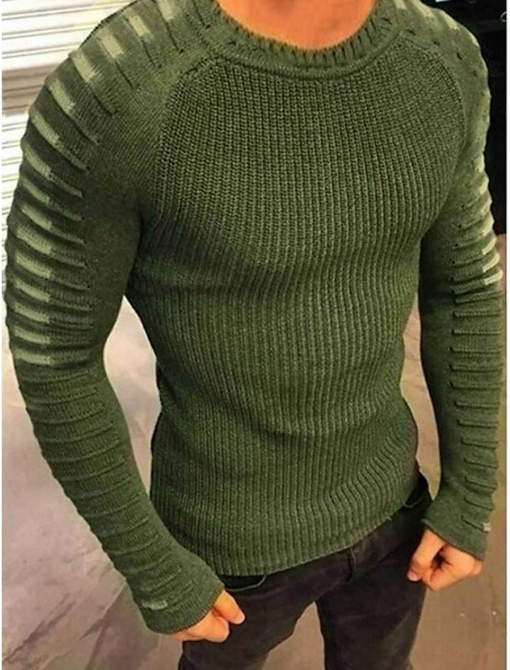 Herren stylischer Feinstrickpullover mit modischen Kontraststreifen Drune