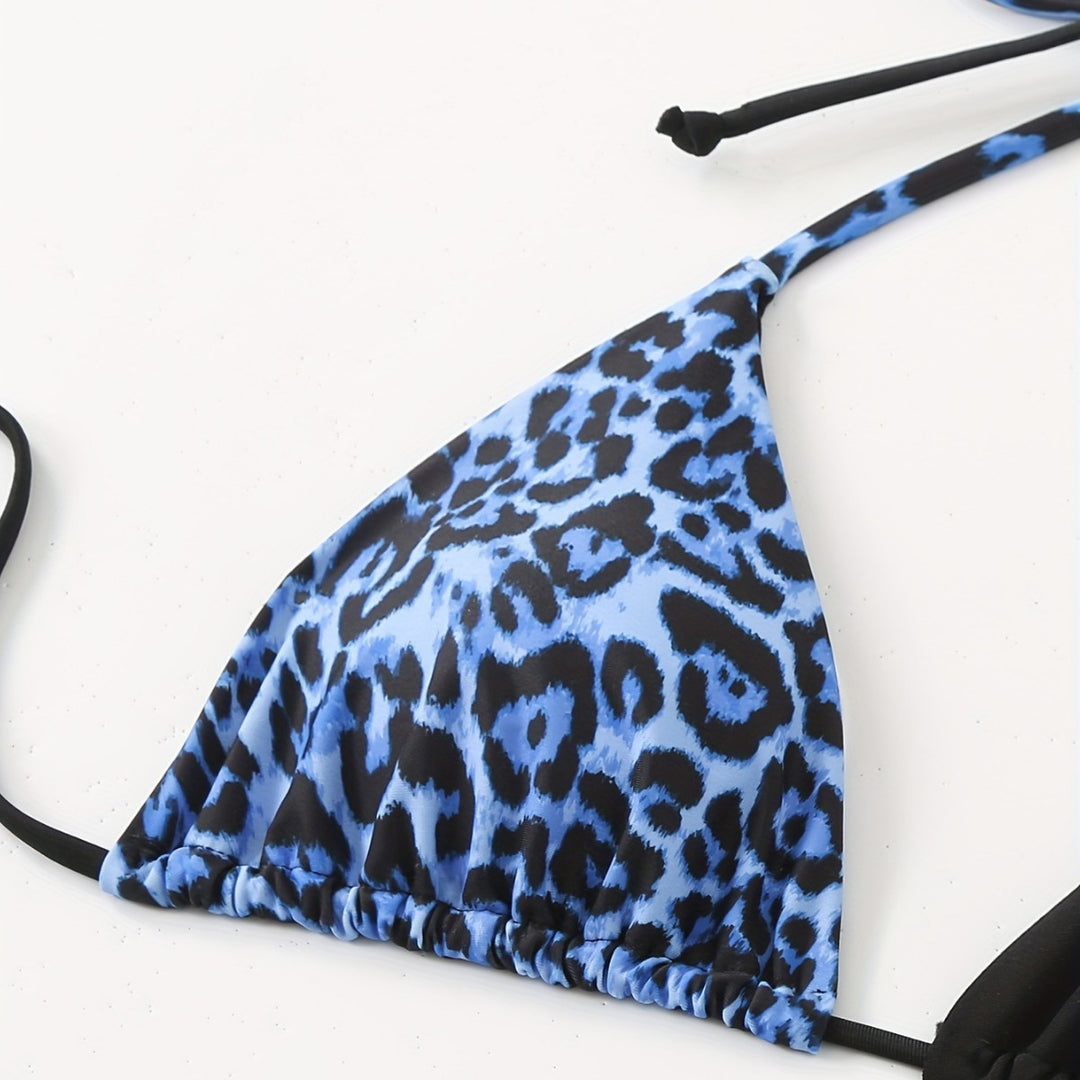 Damen Dreieck-Bikini mit raffiniertem Tiermuster Drune
