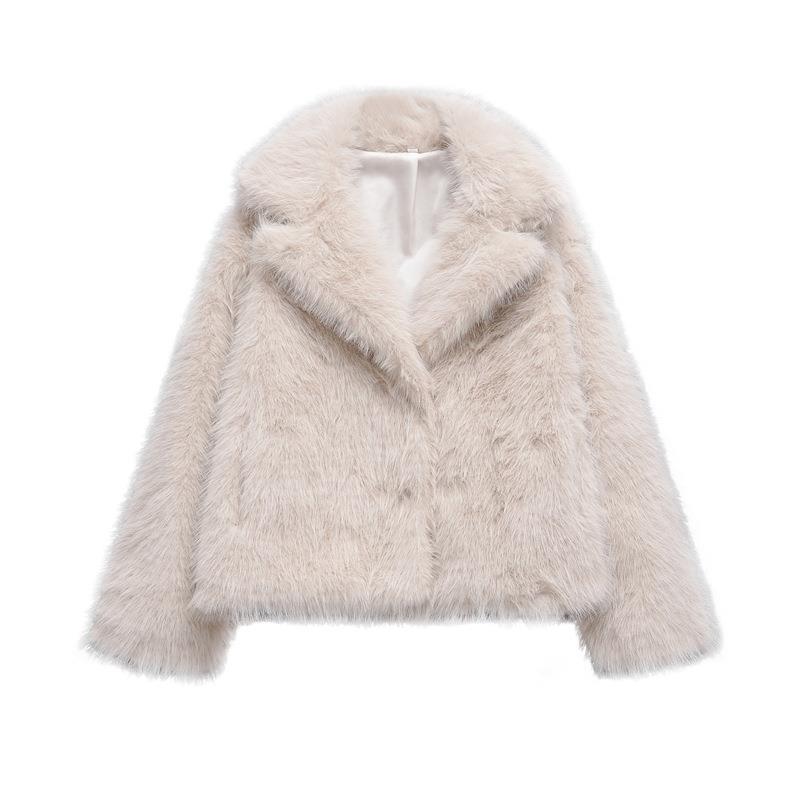 Damen modischer Fellblazer Drune