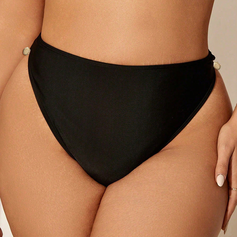 Damen Bikiniunterteil mit glänzenden Muschel-Akzenten und elegantem Schnitt Drune