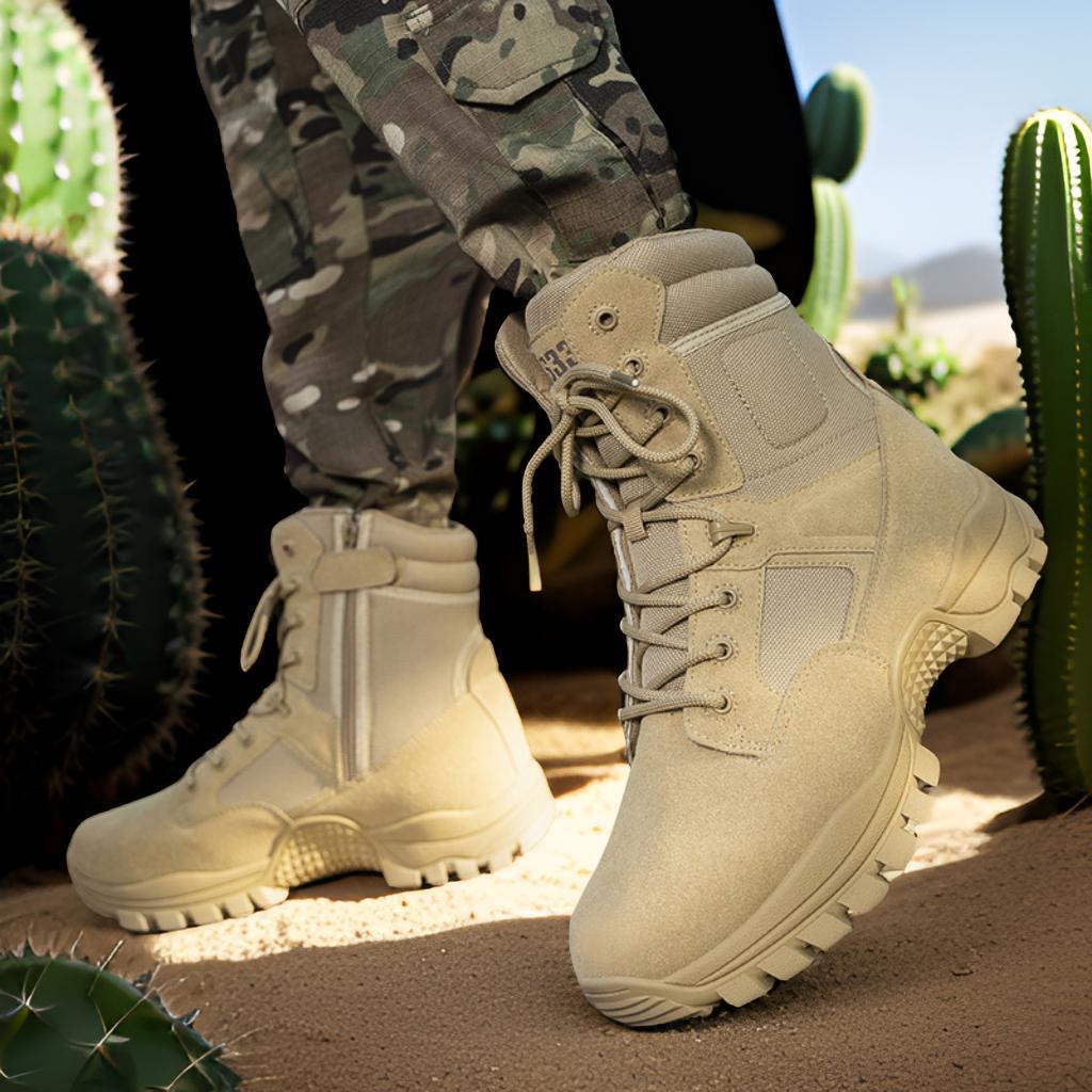 Herren Militärische Einsatzstiefel mit rutschfester Sohle und atmungsaktivem Obermaterial Drune