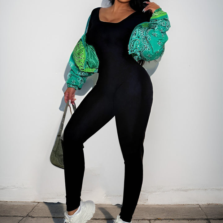 Damen Hochdehnbarer Jumpsuit Drune