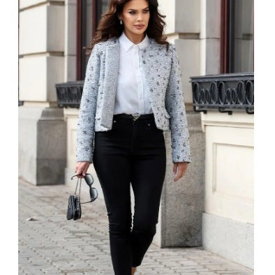 Damen elegante Jacke mit strukturiertem Design Drune