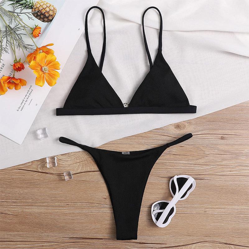 Damen Triangel-Bikini-Oberteil mit verstellbaren Trägern und schickem Design Drune