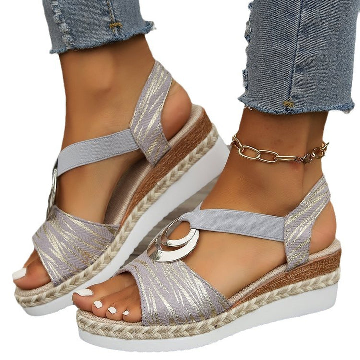 Damen Wedge-Sandalen mit modischem Riemchen-Design und komfortablem Fußbett Drune