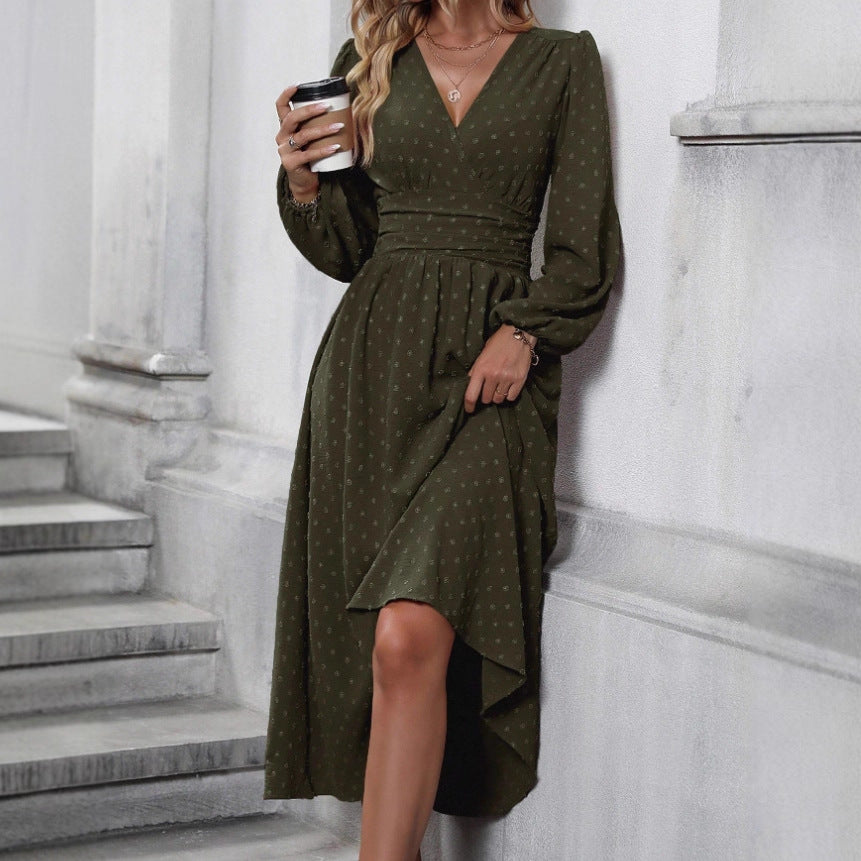 Damen Maxikleid mit eleganter Wickeloptik Drune