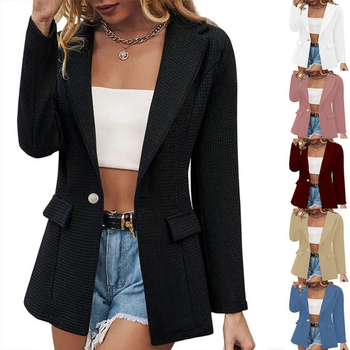 Damen Klassiker Eleganter Blazer Drune