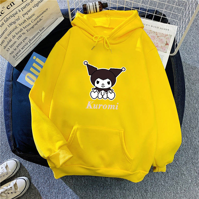 Damen Kapuzenpullover mit niedlichem Kuh-Motiv und hochwertigem Fleece Futter Drune