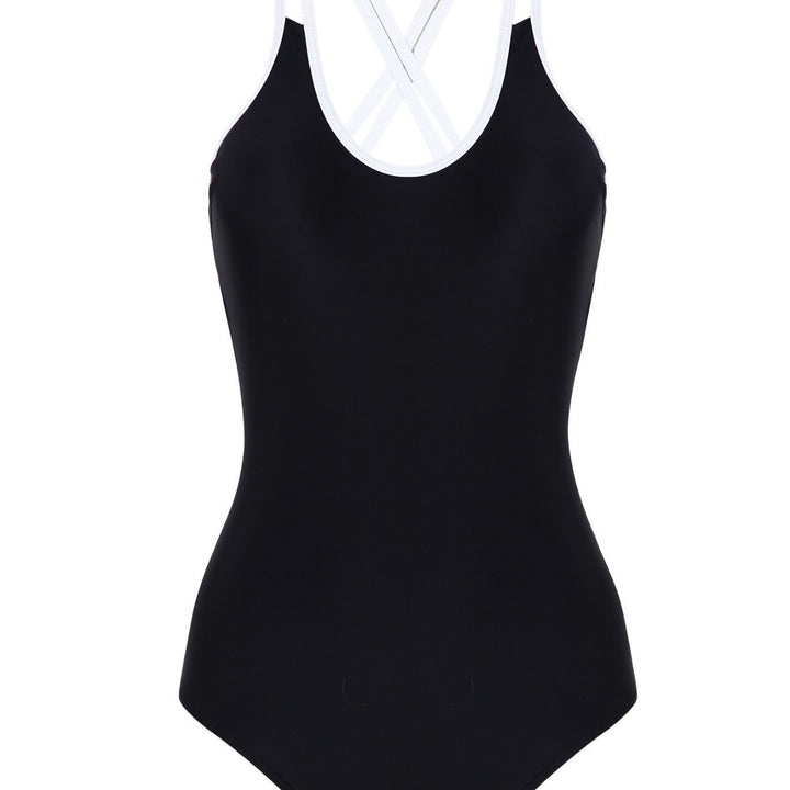 Damen Einteiliger Badeanzug mit trendigem Kreuzträger-Design Drune