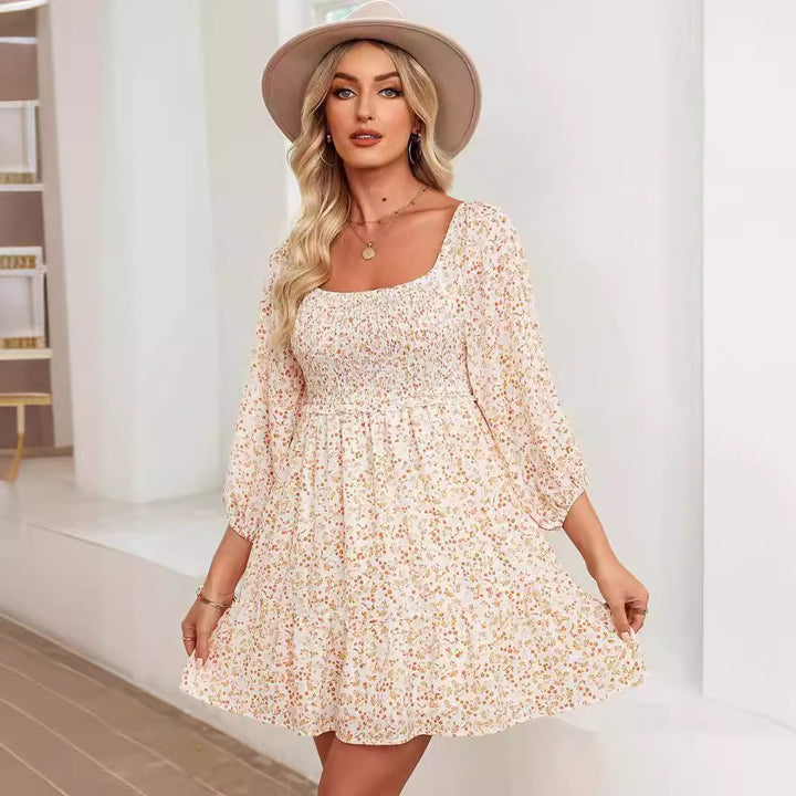 Damen lässiges Blumenkleid Drune