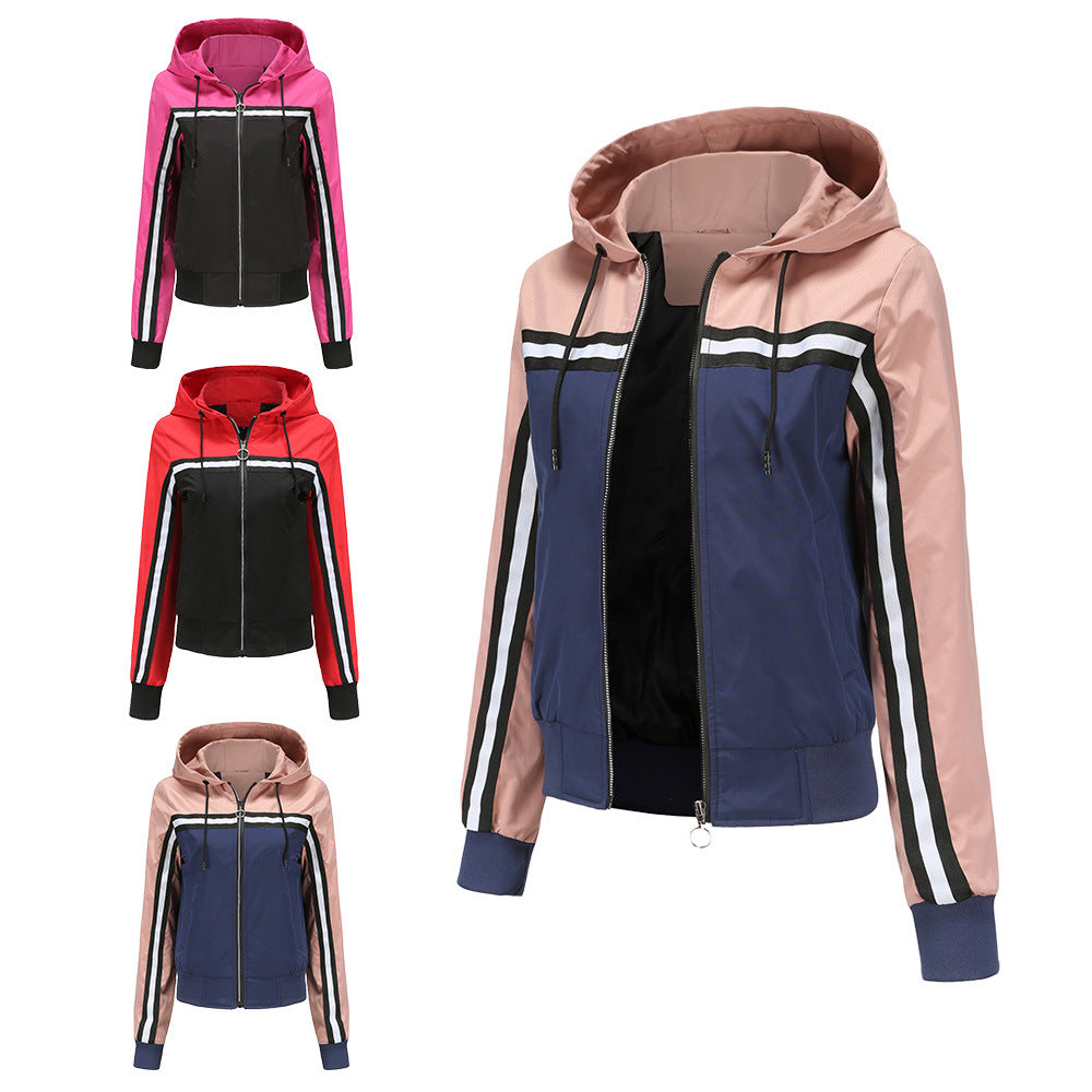 Damen sportliche Jacke mit modernen Streifenelementen Drune