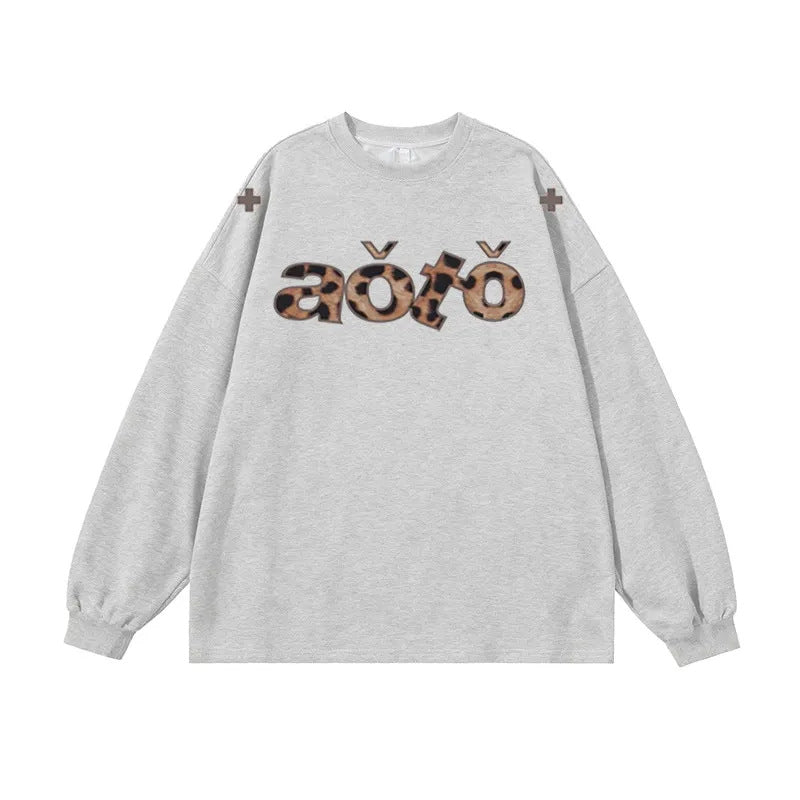 Damen Langarmshirt mit kreativem Grafikdesign Drune