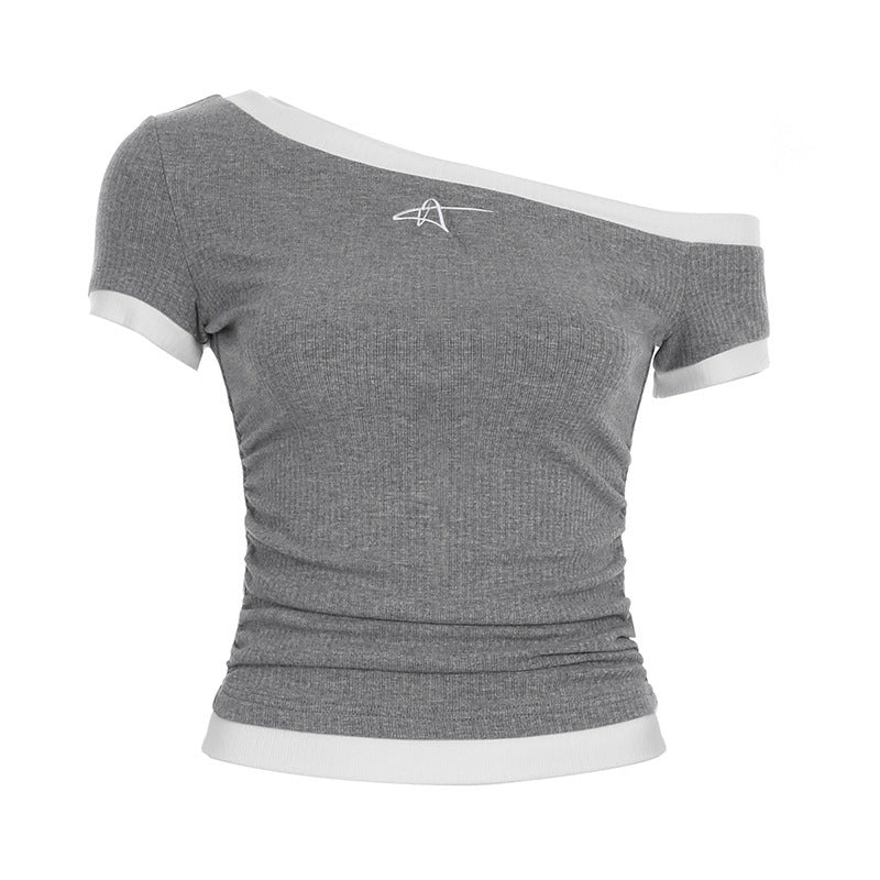 Damen figurbetontes Kurzarmshirt Drune