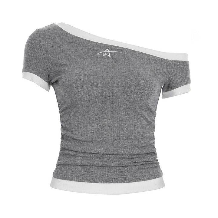 Damen figurbetontes Kurzarmshirt Drune