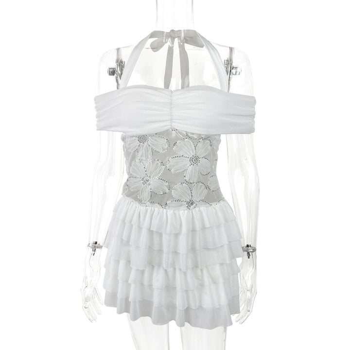 Damen Sommerliches Minikleid mit romantischen Rüschendetails Drune