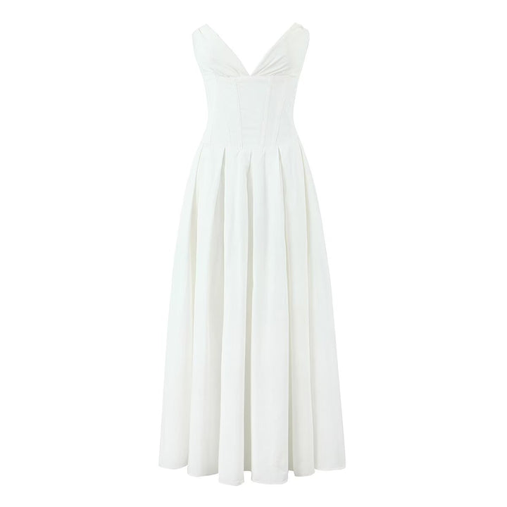 Damen Abendkleid mit herzförmigem Ausschnitt und fließendem Rock Drune