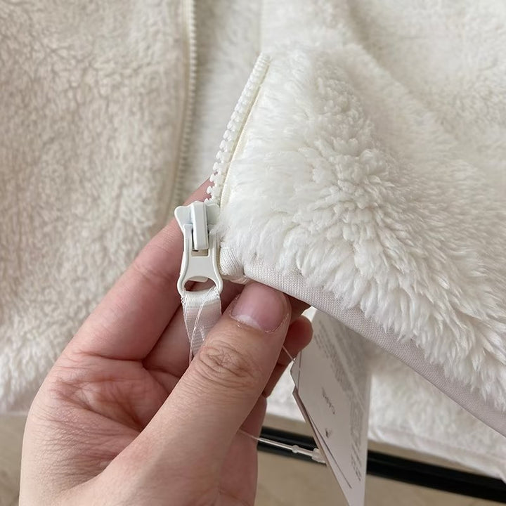 Damen Kuschelige Fleecejacke mit hohem Kragen und seitlichem Reißverschluss Drune