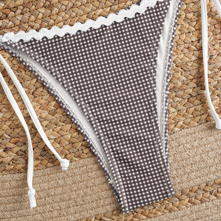 Damen Bikini-Set mit verziertem Triangel-Oberteil und verstellbarem Höschen Drune