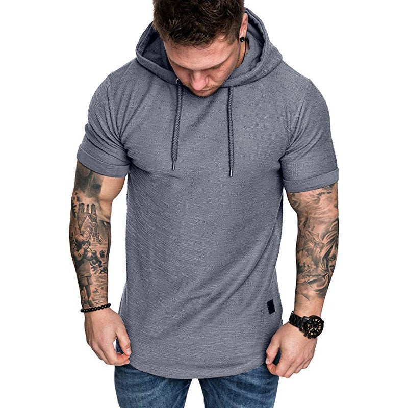 Herren Kapuzen-T-Shirt mit strukturiertem Design und lässigem Schnitt Drune