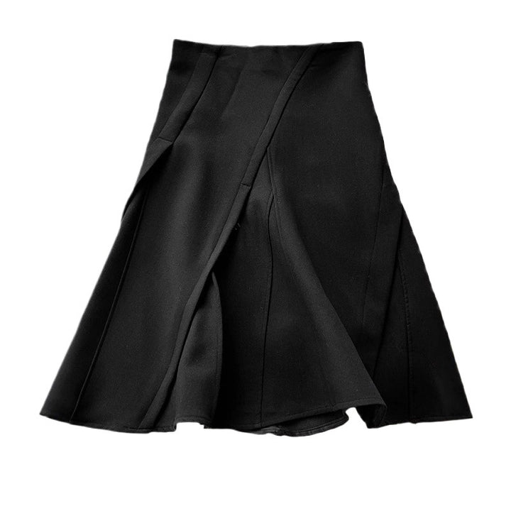 Damen elegante Stoffhose mit hohem Bund Drune