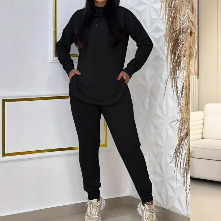 Damen Sportliches Lounge-Set mit Kapuze und praktischen Taschen Drune