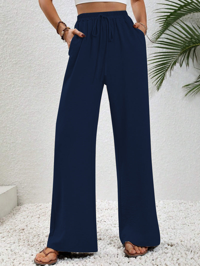 Damen Weite Sommerhose mit elastischem Bund und praktischen Seitentaschen Drune