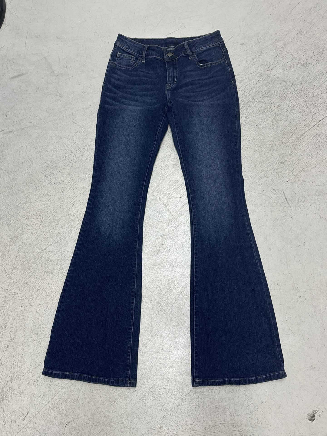 Damen Schlagjeans mit hohem Bund und eleganter Waschung Drune
