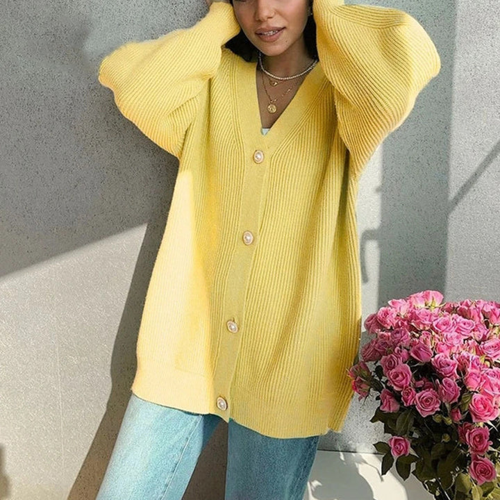 Damen gemütlicher Oversize-Kardie Drune