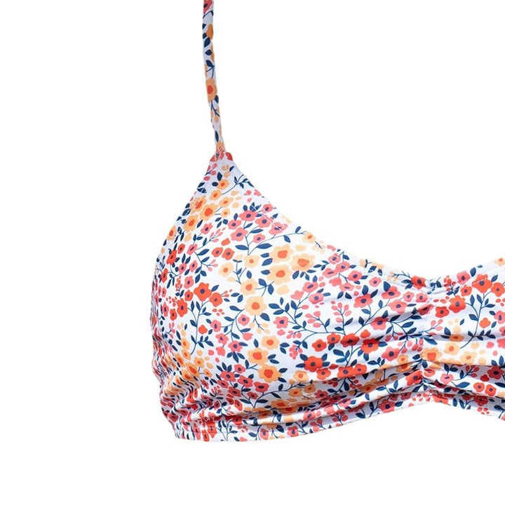 Damen Triangel-Bikini mit kreativen Rüschen und floralem Design Drune